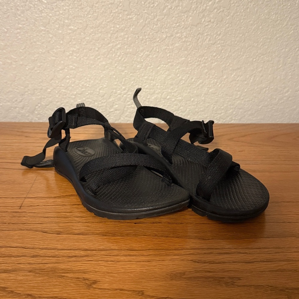 Kids Black Chaco Sandals - Picture 2 of 10